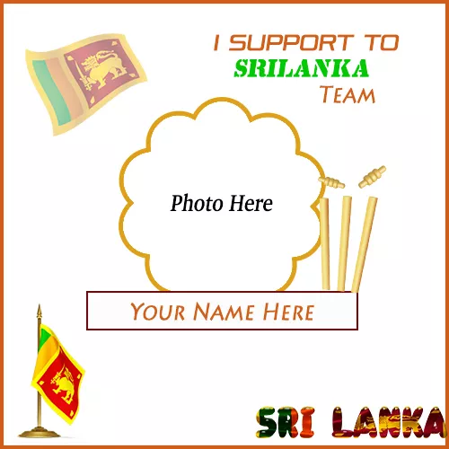 Icc World Cup 2023 Support Team Sri Lanka Photo Frame With Name